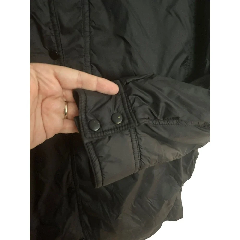 ZARA Men’s Puffer‎ Jacket Size Small Snaps Pockets Black